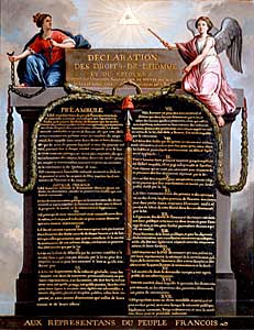 La déclaration des droits de l'homme et du citoyen de 1789